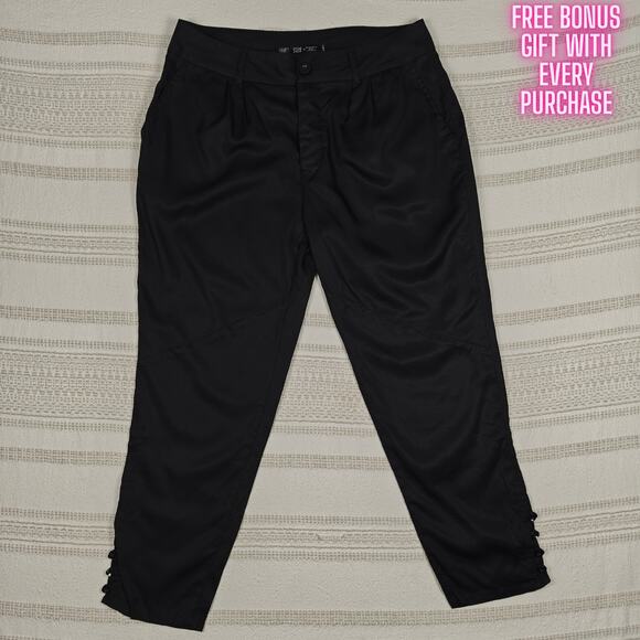 Stone Row x Georgia May Jagger Black Pants 3 Pocket Size Large NEW - Picture 1 of 9